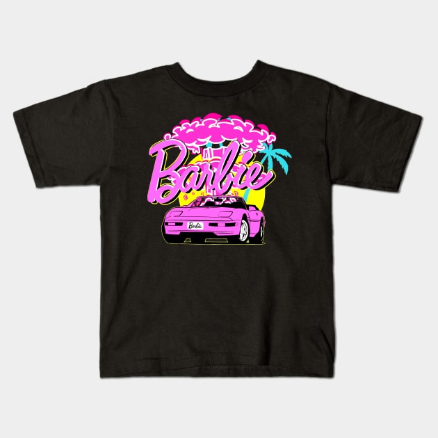 Sport Car Barbie Retro Kids T-Shirt by GENERATION KTR